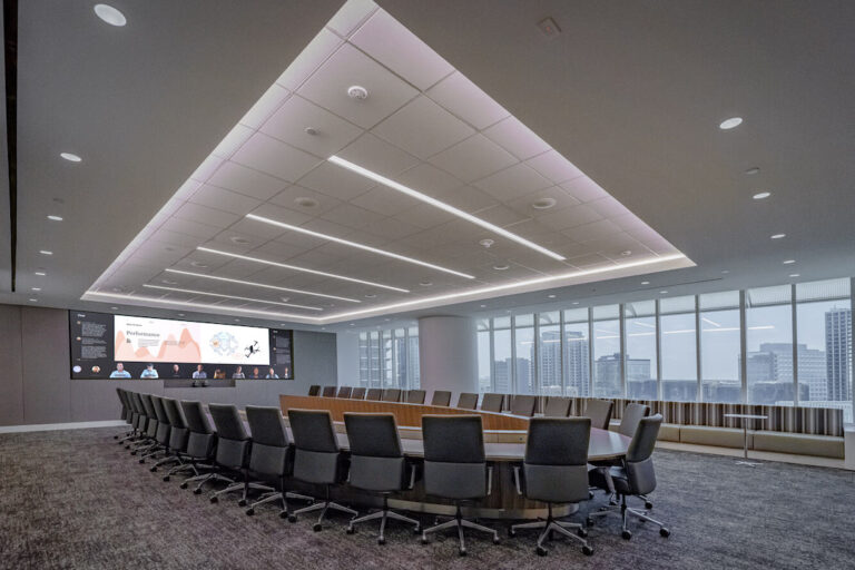 A high-end boardroom in Houston displaying executive planners analyzing assets related to the global elite texas network.