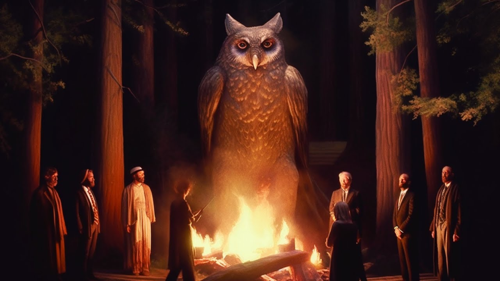 The historic bohemian grove owl statue representing ancient wisdom and strategic focus among high achievers
