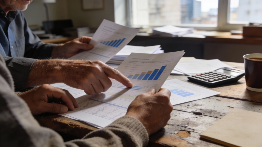 Modern strategic planning using numerical balance to achieve business growth and structural wealth.