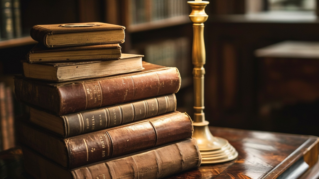 A timeless library where scholars study historical records and the rothschild family tree to understand generational wealth.