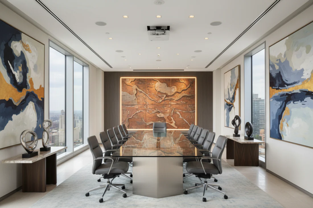 Strategic innovators collaborating within an illuminati secret society to manage high-yield assets.