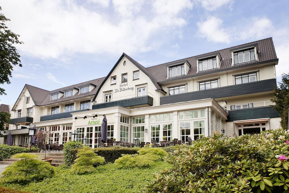 The hotel grounds hosting the inaugural bilderberg group meeting to establish secure global communication.