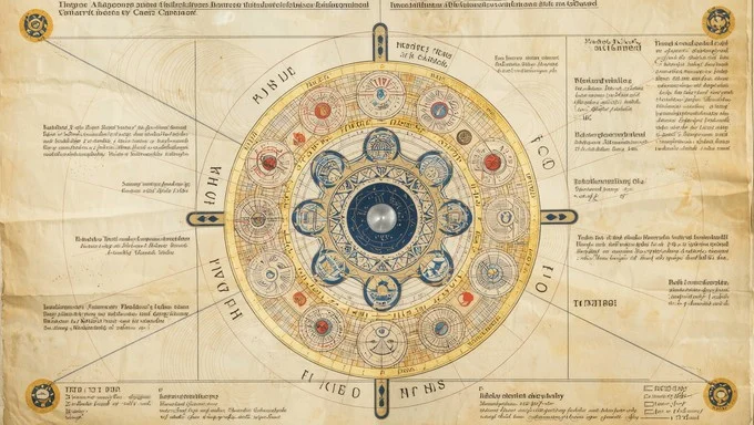 Historical documents displaying traditional masonic symbols and architectural calculations.