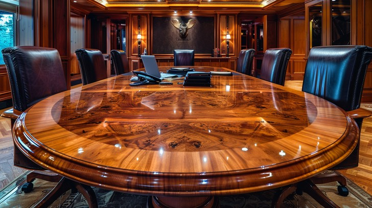 Visionary leaders within an illuminati secret society coordinating high-level asset protection strategies.