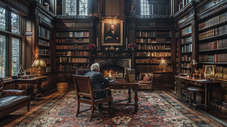 Visionary thinkers analyzing historical records of ancient secret societies to build modern financial systems.