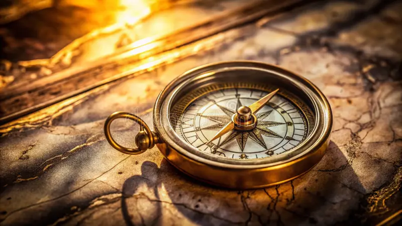 Strategic planning tools beside an elegant engraving of the all seeing eye symbol